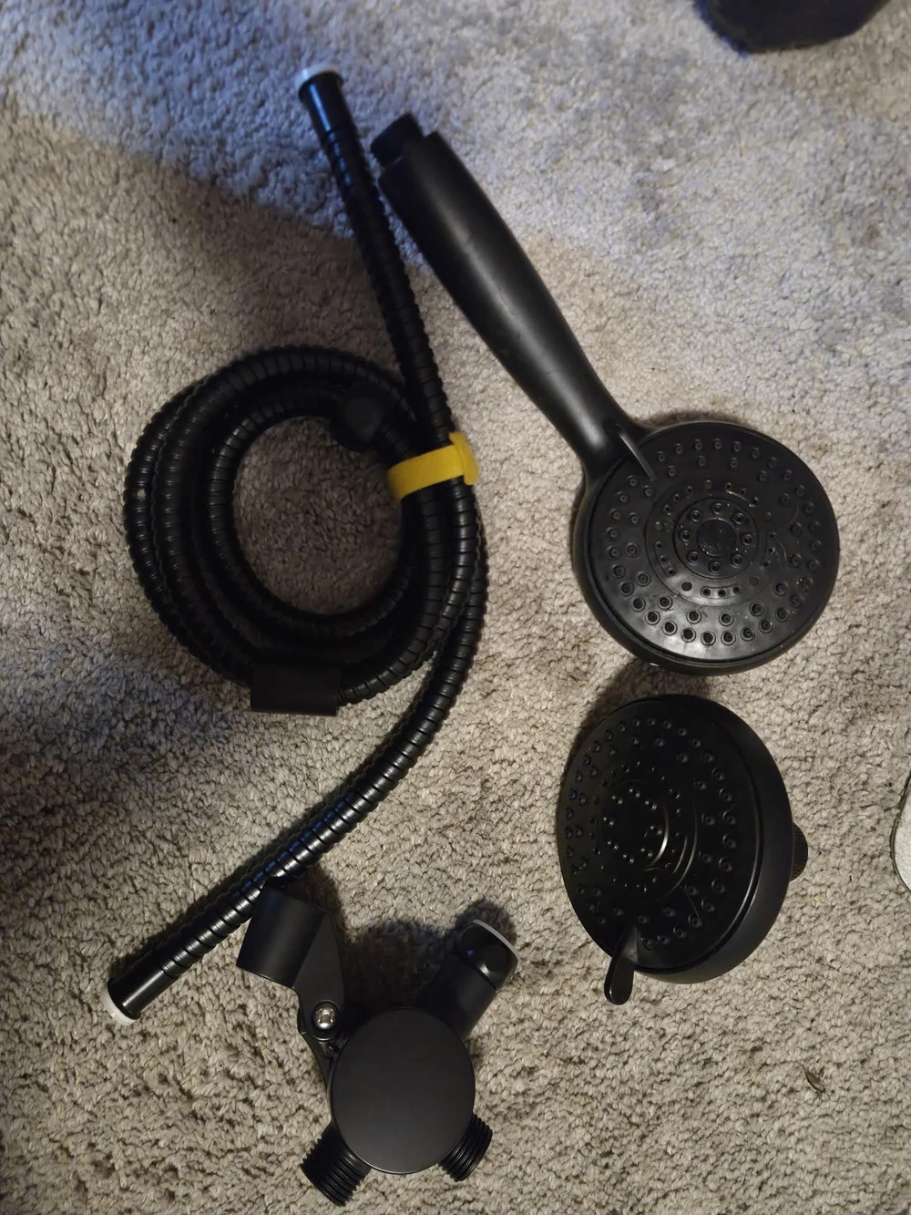 Matte Black Dual Shower Head Combo Set New Without Box